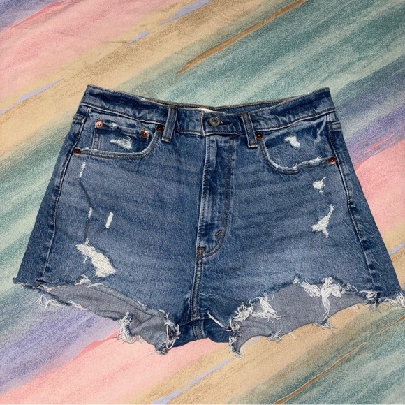 Abercrombie & Fitch the mom short high rise size 4 / 27 - Picture 1 of 5